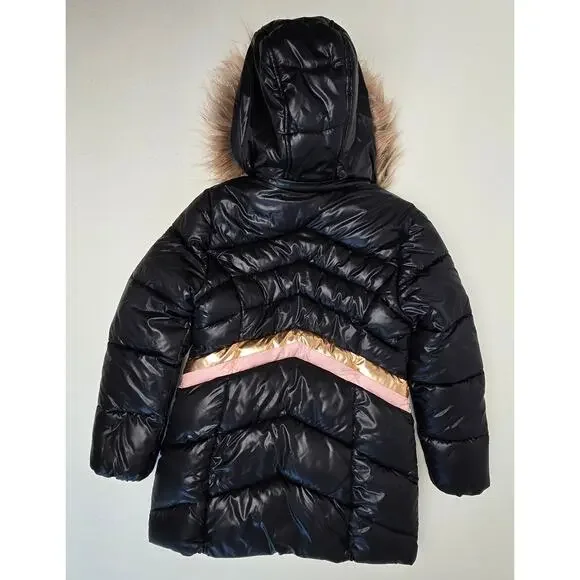 Michael Kors Puffer Jacket Insulated Fleece Lined Removable Hood Big Girls 10-12 - Picture 3 of 9